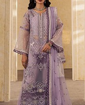 Maryum n Maria Lilac Organza Suit- Pakistani Designer Chiffon Suit