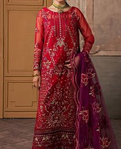 Maryum n Maria Scarlet Organza Suit- Pakistani Chiffon Dress
