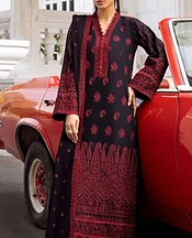 Motifz Black Khaddar Suit- Pakistani Winter Clothing