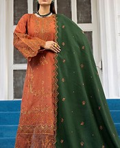 Motifz Sunrise Orange Khaddar Suit- Pakistani Winter Dress