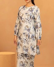 Motifz Off White Khaddar Suit (2 Pcs)- Pakistani Winter Dress