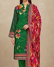 Green Khaddar Suit