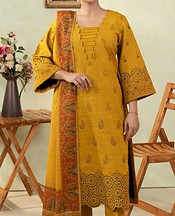 Motifz Mustard Khaddar Suit- Pakistani Winter Clothing