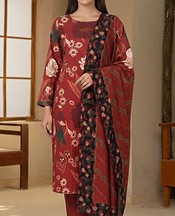 Motifz Vivid Auburn Khaddar Suit- Pakistani Winter Clothing