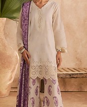 Motifz Off White Lawn Suit- Pakistani Lawn Dress