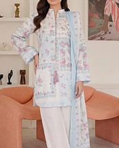 White/Blue Lawn Suit