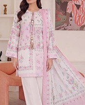 White/Pink Lawn Suit