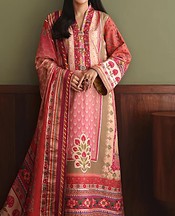 Mushq Pink Raw Silk Suit- Pakistani Chiffon Dress