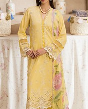 RajBari Yellow Lawn Suit- Pakistani Lawn Dress