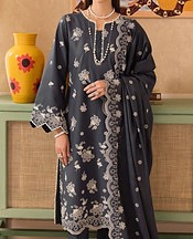 RajBari Black Lawn Suit- Pakistani Designer Lawn Suits