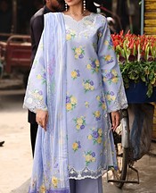 Rajbari Lavender Lawn Suit- Pakistani Lawn Dress