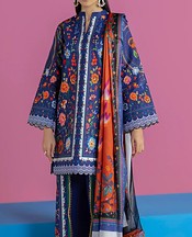 RajBari Navy Blue Lawn Suit- Pakistani Lawn Dress