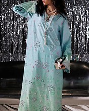 Rang Rasiya Sky Blue Raw Silk Suit- Pakistani Chiffon Dress