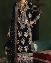 Roheenaz Black Chiffon Suit- Pakistani Chiffon Dress
