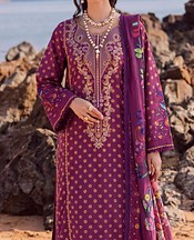 Safwa Wine Viscose Suit- Pakistani Winter Dress