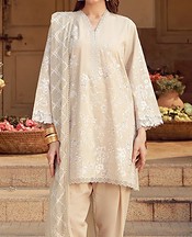 Sahar Beige Lawn Suit- Pakistani Lawn Dress