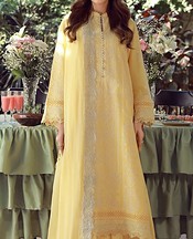Sahar Yellow Chiffon Suit- Pakistani Designer Lawn Suits