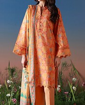 Orange Lawn Suit