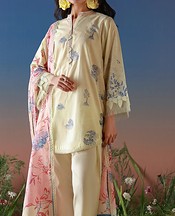 Light Yellow Lawn Suit