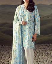 Sahar Light Blue Lawn Suit- Pakistani Designer Lawn Suits