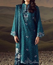 Sahar Teal Lawn Suit- Pakistani Designer Lawn Suits