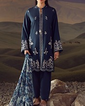 Sahar Navy Lawn Suit- Pakistani Lawn Dress