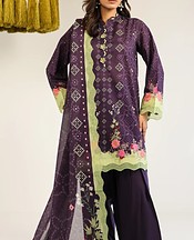 Sahar Purple Lawn Suit- Pakistani Lawn Dress