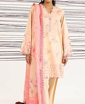 Sahar Beige Lawn Suit- Pakistani Lawn Dress