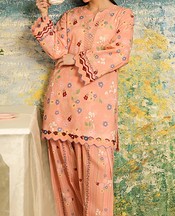 Sahar Peach Cambric Suit (2 Pcs)- Pakistani Designer Lawn Suits