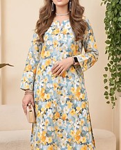 Cadet Blue Lawn Suit (2Pcs)