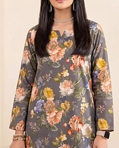 Grey Lawn Suit (2Pcs)