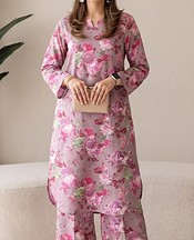 Pink/Grey Lawn Suit (2Pcs)