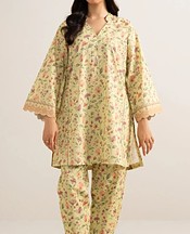 Cream Lawn Suit (2Pcs)