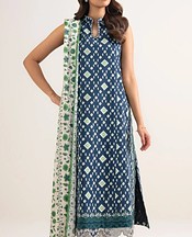 Blue/Off White Lawn Suit (2 Pcs)