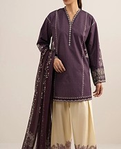 Purple Taupe Cotton Suit