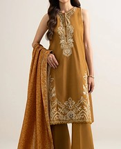 Dull Orange Lawn Suit