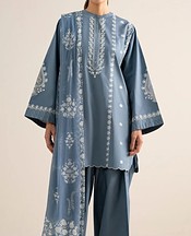Cadet Grey Lawn Suit