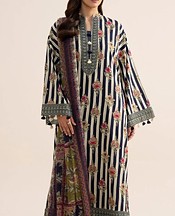 Black/Off White Lawn Suit