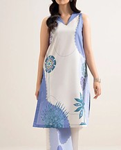 Off White/Blue Lawn Suit (2 Pcs)