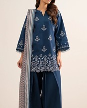 Navy Blue Lawn Suit
