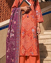 Saya Coral Khaddar Suit- Pakistani Winter Clothing