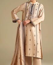 Kayseria Beige Khaddar Suit- Pakistani Winter Clothing