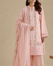 Peach Lawn Suit