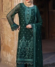 Dark Green Chiffon Suit