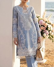 Threads and Motifs Cornflower Blue Cotton Suit- Pakistani Lawn Dress