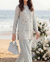 Threads and Motifs Mist Blue Cotton Suit- Pakistani Designer Lawn Suits