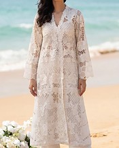 Threads and Motifs Ivory Cotton Suit- Pakistani Designer Lawn Suits