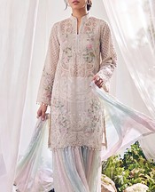 Threads and Motifs Ivory Net Suit- Pakistani Designer Chiffon Suit