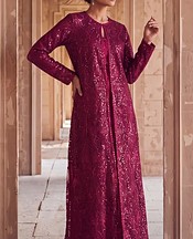 Threads and Motifs Magenta Organza Suit- Pakistani Designer Chiffon Suit
