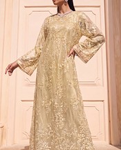 Threads and Motifs Golden Chiffon Suit- Pakistani Chiffon Dress